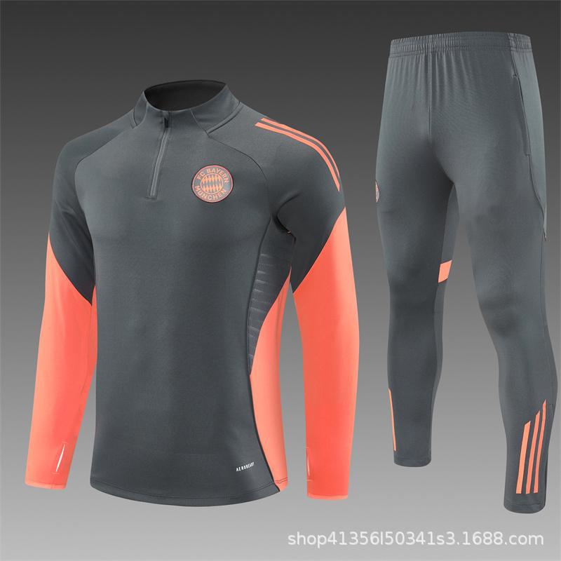 

Juventus/Dortmund/Bayern Long-Sleeved Half-Zip Suits, Training Uniforms, Warm-Up Appearances, Soccer Uniforms, Adults And Children 16