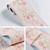 A Roll Self-Adhesive Waterproof PVC Wall Decal Fresh 3D Flower Border Wall Sticker New Wallpaper Bedroom 3D 10.5cmx5m