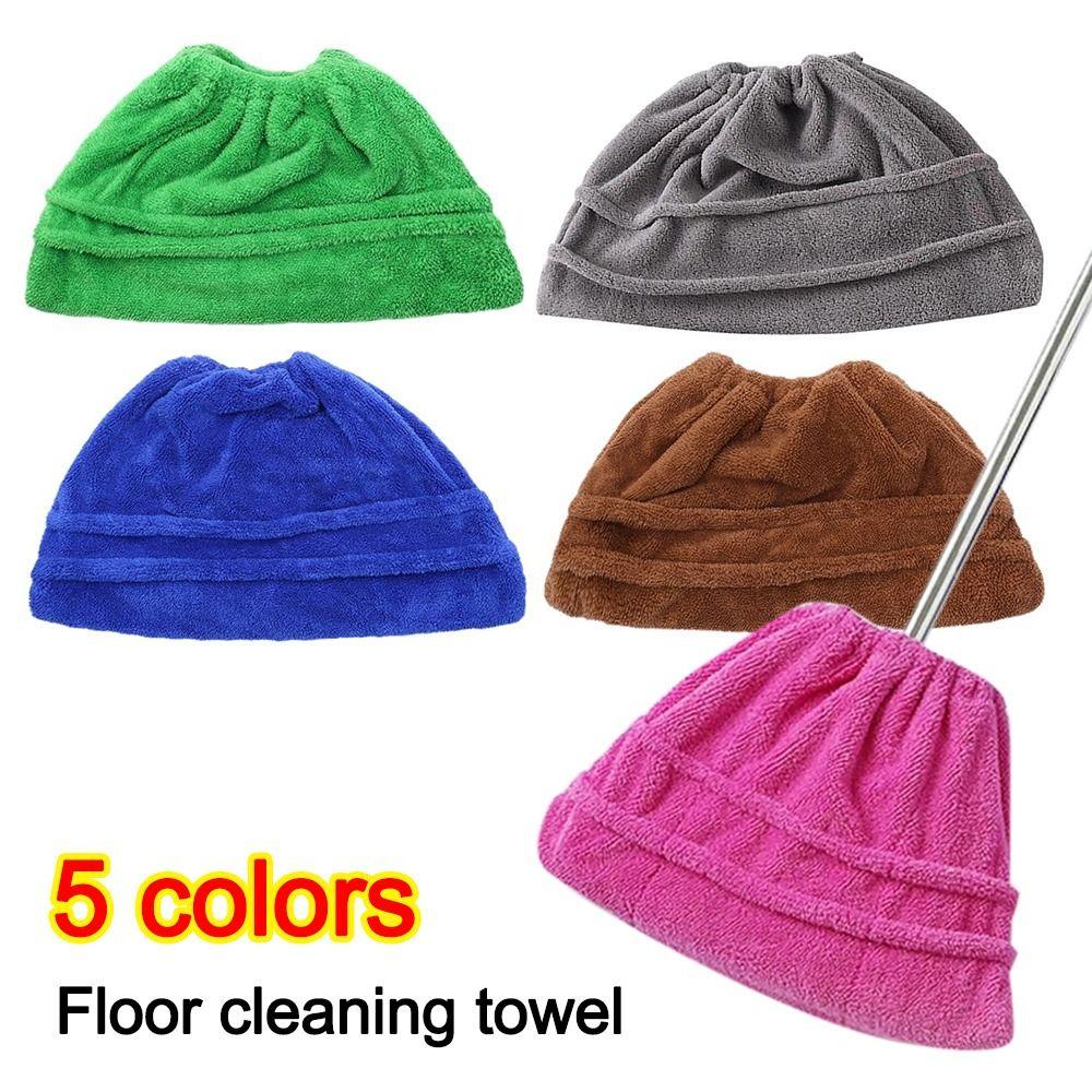 Reusable Broom Cover Dry Wet Dual Use Coral Fleece Floor Mop Covers Washable Water-absorbing Floor Cleaning Towel