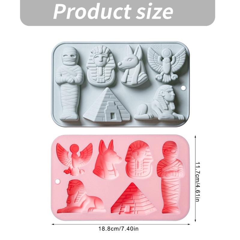 Food Grade Silicone Egyptian Chocolate Mould Set Of 6 For Desserts And Crafts