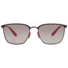 Ray Ban Scuderia Ferrari gRay Gradient Square Unisex Sunglasses Rb3673m F04111 56