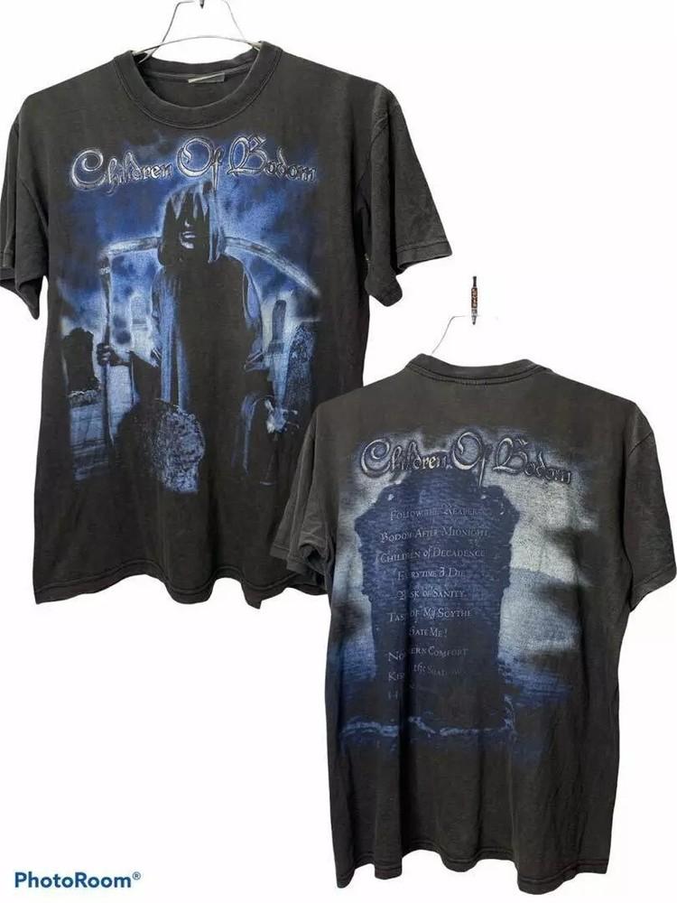 

Футболка унисекс Children of Bodom Band 2 Side Black Репринт S-5XL Мужская Женская Унисекс Футболка S