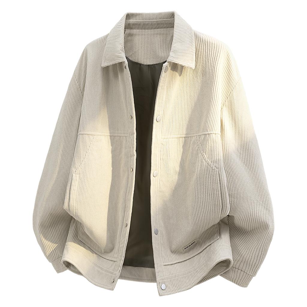 Casual Jackets Outdoor Workwear Lapel Jackets Men's Lapel Corduroy Jacket Tops