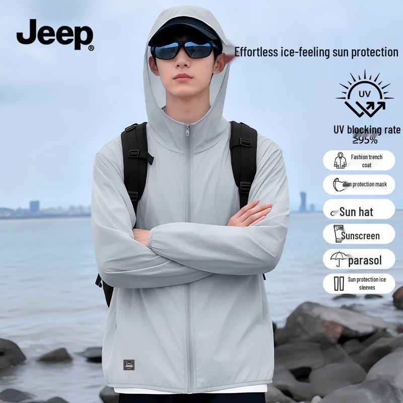 JEEP Men s Lightweight Hooded UV Protection Jacket 3XL