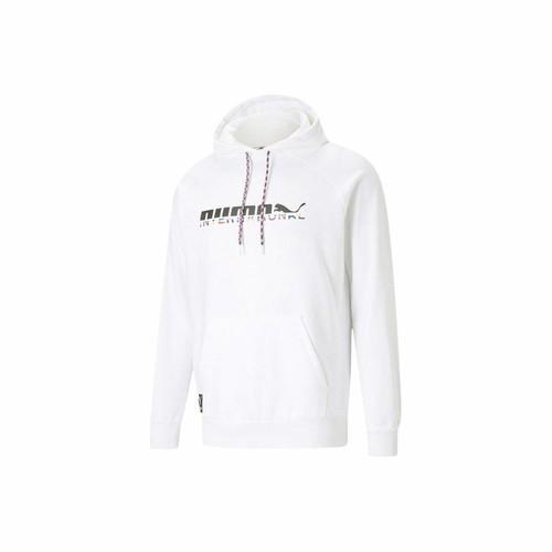 Puma Мужская белая толстовка с принтом спортивного повседневного логотипа EU M белый