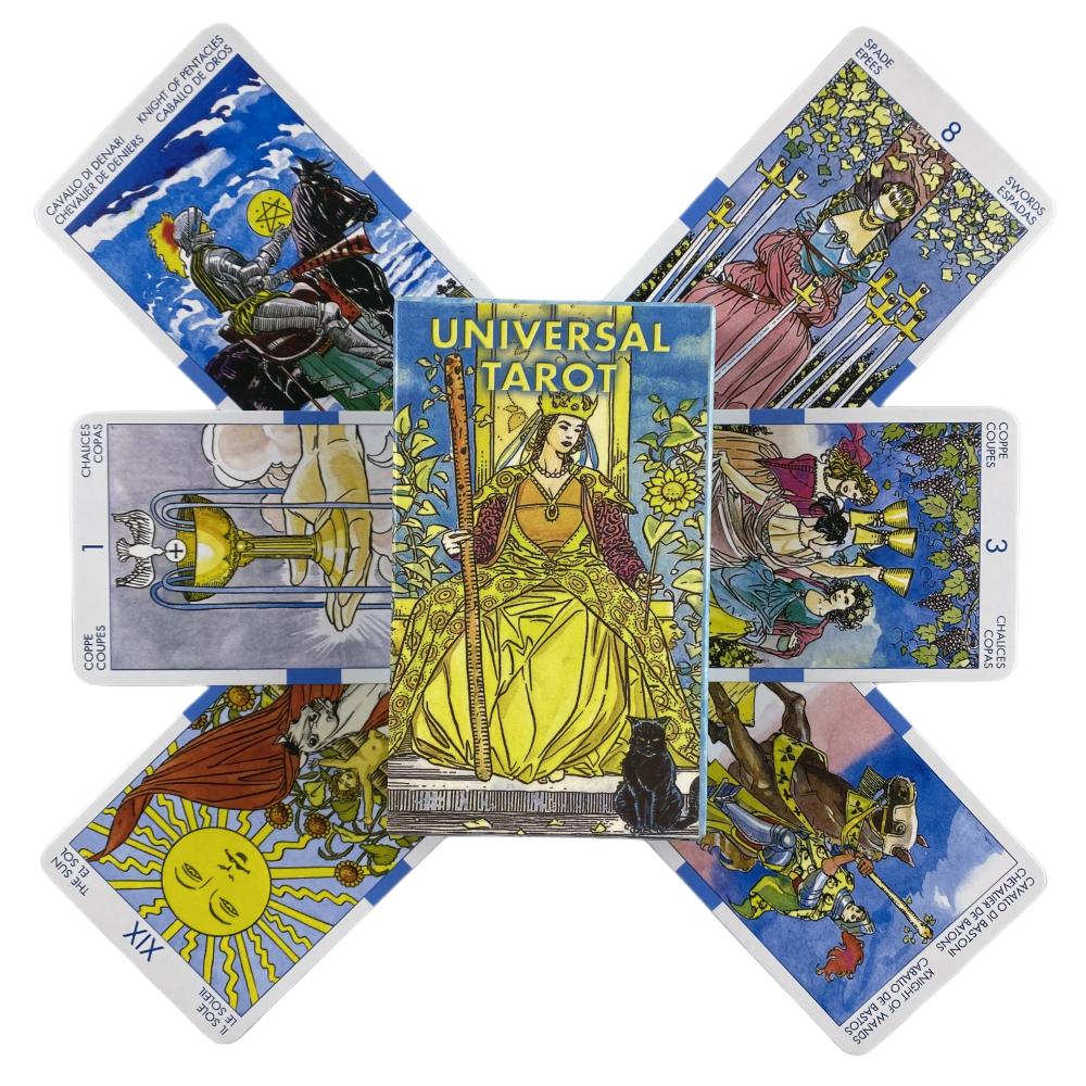 Universal Tarot Cards A 78 Deck Oracle English Visions Divination Edition Borad Playing Games