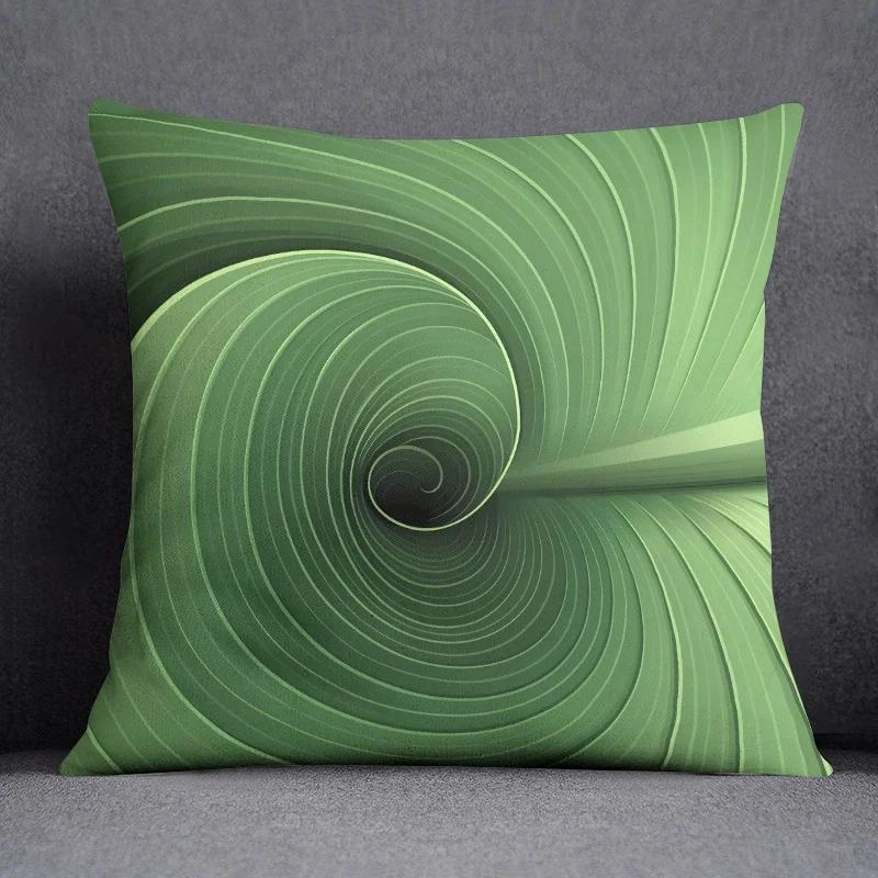 Tropical Green Plant Leaf Print Pattern Home Office Bedroom Sofa Car Decoration Throw Pillow Pillowcase 45 * 45cm