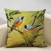 Bird Parrot Sofa Cushion Cover Bedroom Living Room Hotel Cafe Decoration Pillow Case 45x45cm Linen Pillowcase Chair Cushions