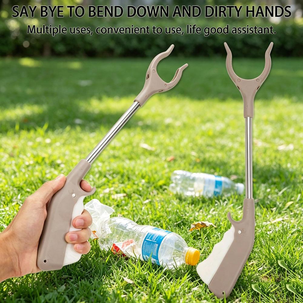 Heavy Duty Trash Grabber Picker Tool for Seniors, 15.8 Inch Reaching Assist Tool for Home & Outdoor Use - No Batteries Needed