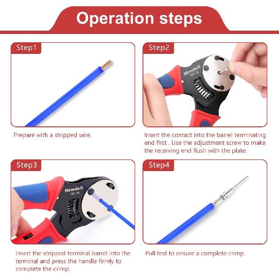 Newdeli 50 Pairs Deutsch Pin Connector Kit Size 16 Solid Contacts DT Series Connector, Common Contacts Automotive Terminals, Ni Plating Pin And