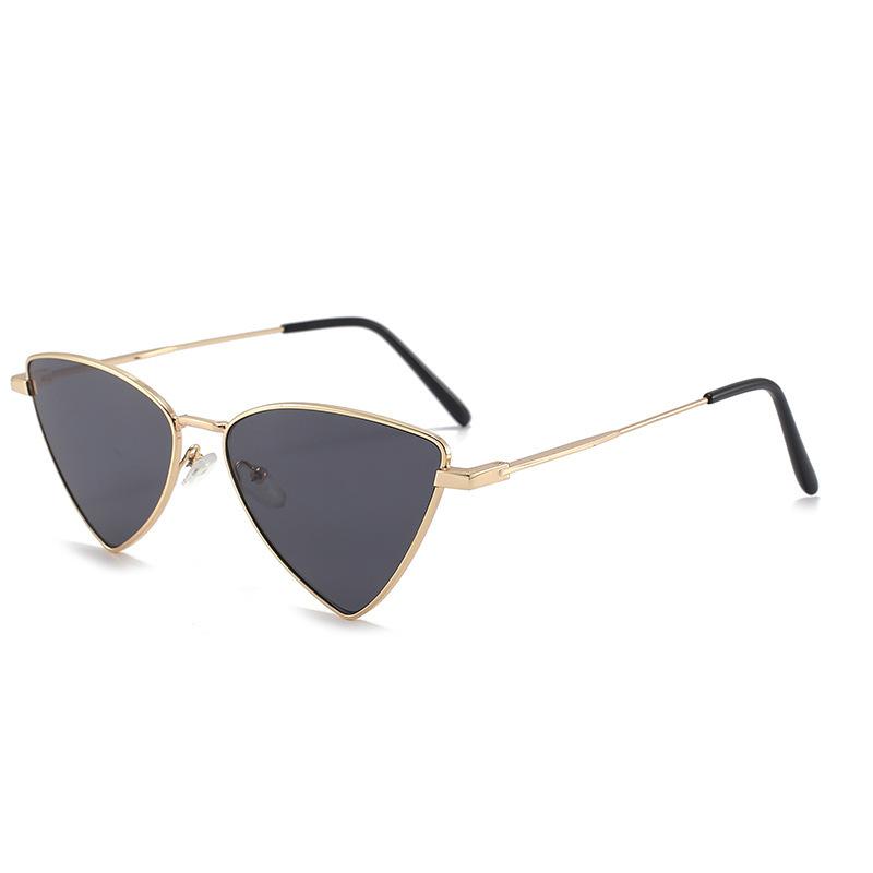 

Fashion Metal Triangle Sunglasses Hip Hop Cyberpunk Stylish Irregular Small Frame Sun glasses Women Travel Cool Eyewear As shown