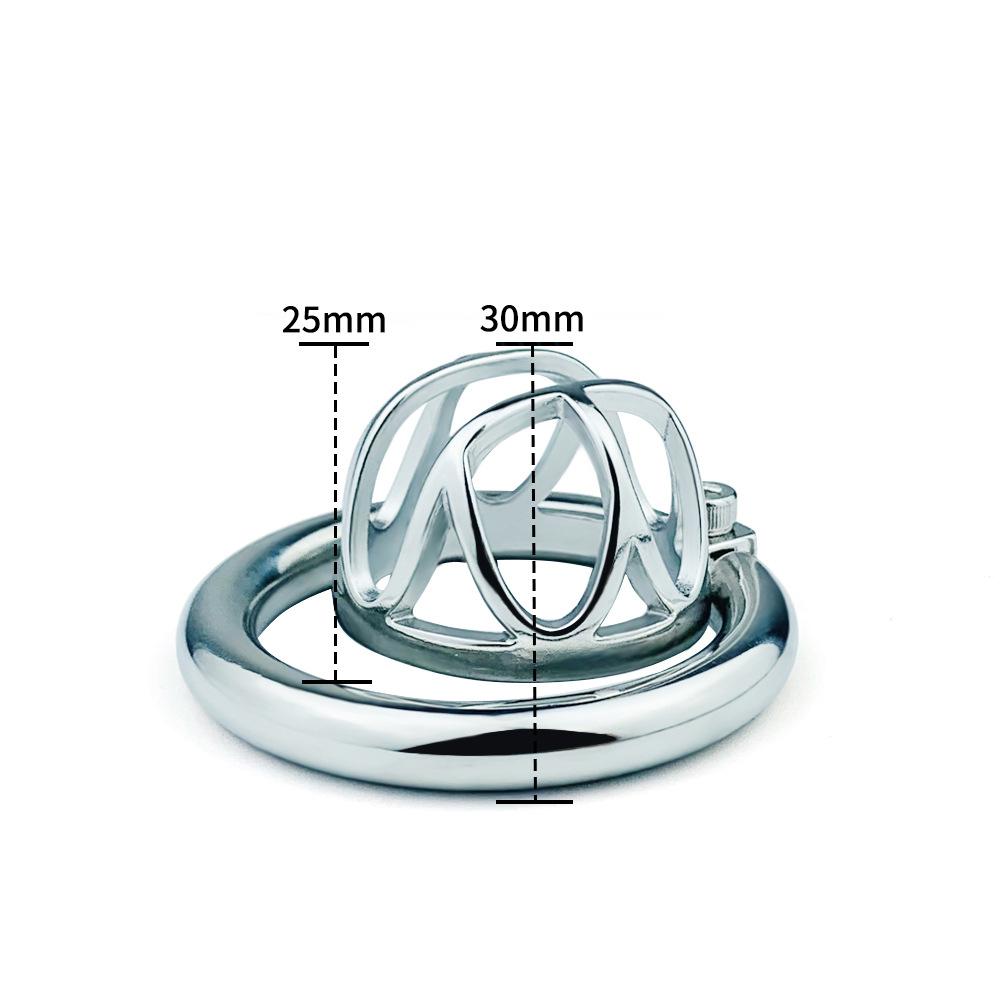 Male Urethral Chastity Lock Metal CB Lock Short Penis Cage Cock Lock Adult Sex Toys Stainless Steel Cock Ring Femdom BDSM