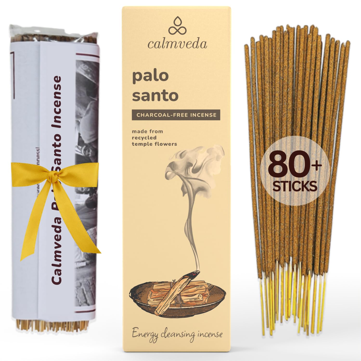 Holy Palo Santo Incense Sticks - 80 Charcoal Free Incense