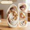 Holy Family Statue Ornament Unique Nativity Hand Painted Religious Sculpture Resin for Desk