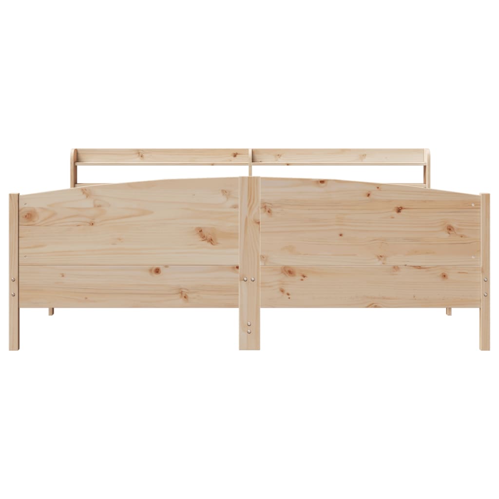Vidaxl Bed Frame Without Mattress, 180X200 Cm, Solid Pine Wood
