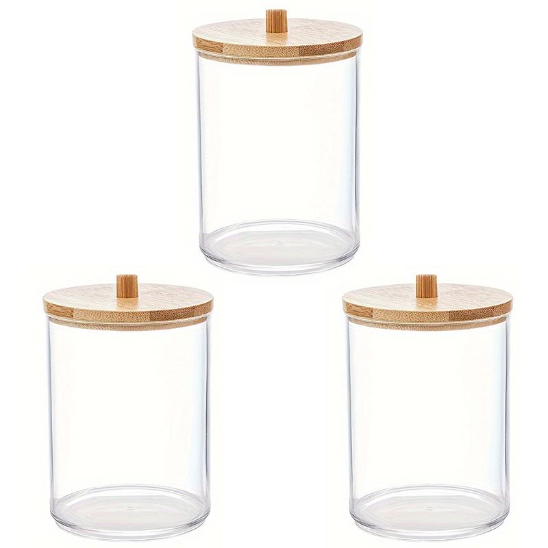 1/2/3PCS Storage Organizer Canister Apothecary Jars with Lid Bathroom Canister Accessories for Home Desktop Snacks Holder Box