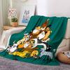 Dogs Christmas Tree Flannel Blanket Super Soft Warm Cozy Blanket For Sofa Bed Office Travel Allseason Home Decor Gift