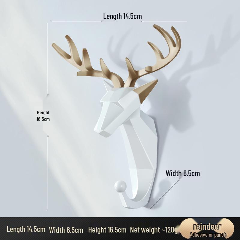 Antler Adhesive Entryway Key Hook – No-Drill Wall-Mounted Decorative Hook
