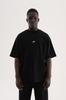 Men's Oversized T-shirt with Embroidered Metallic Logo – Interlock Machinist – Black S