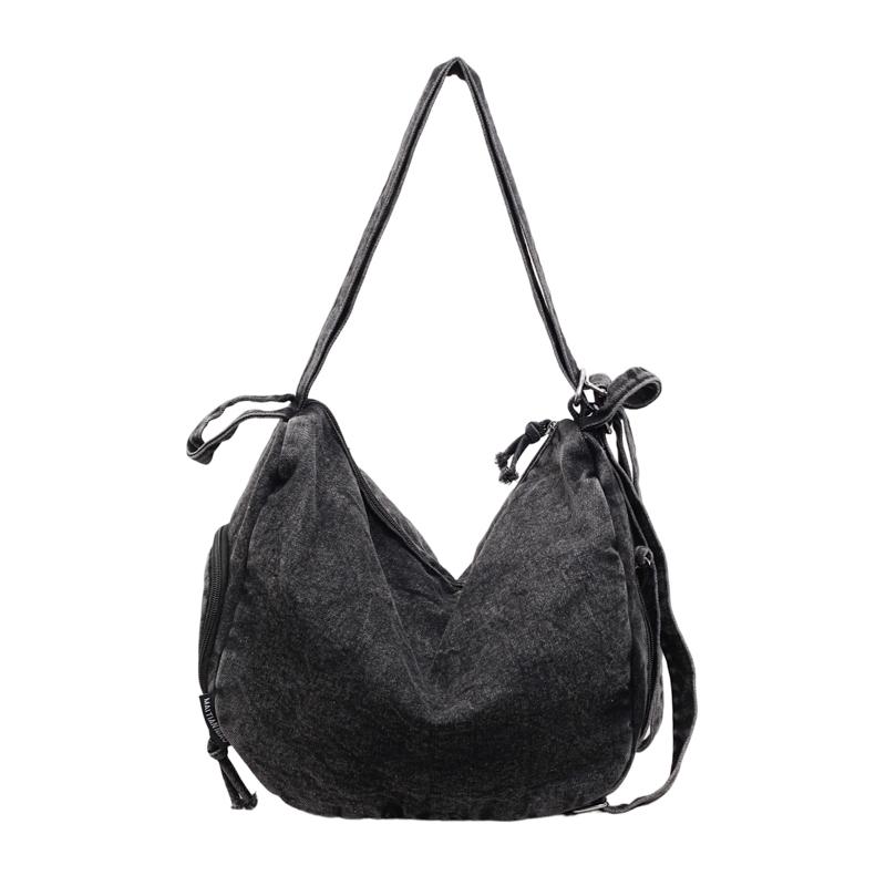

Summer Fashion Denim Commuting Women s Shoulder Bags Hot Sale Simple Versatile Backpack 2026 New Large Capacity Crossbody Bags чёрный