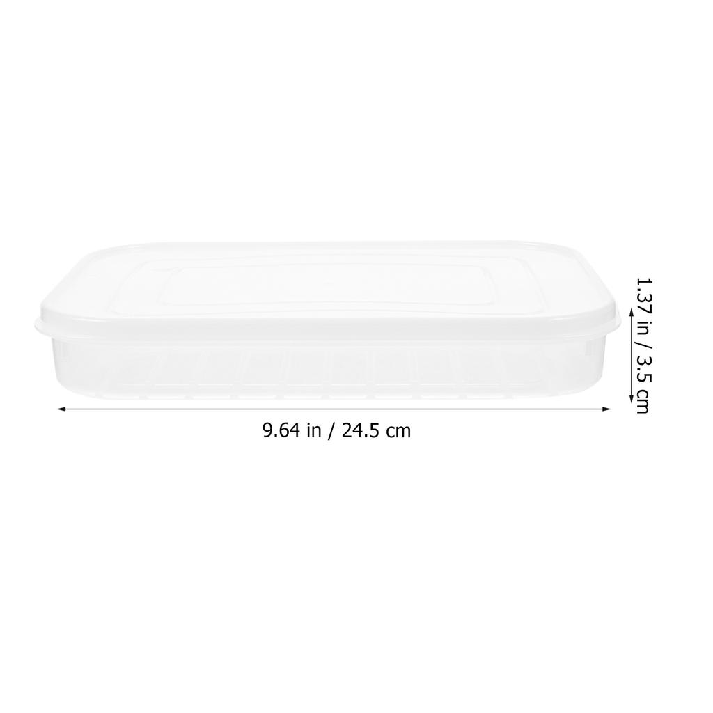 2 Pcs Produzem Caixas Seladas de Bacon Empilháveis Recipientes de Alimentos para Refrigerador com Tampas para Queijo Transparente