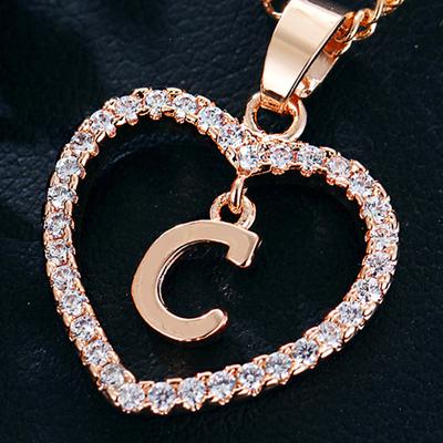 Colier Choker cu litera U și inimioară