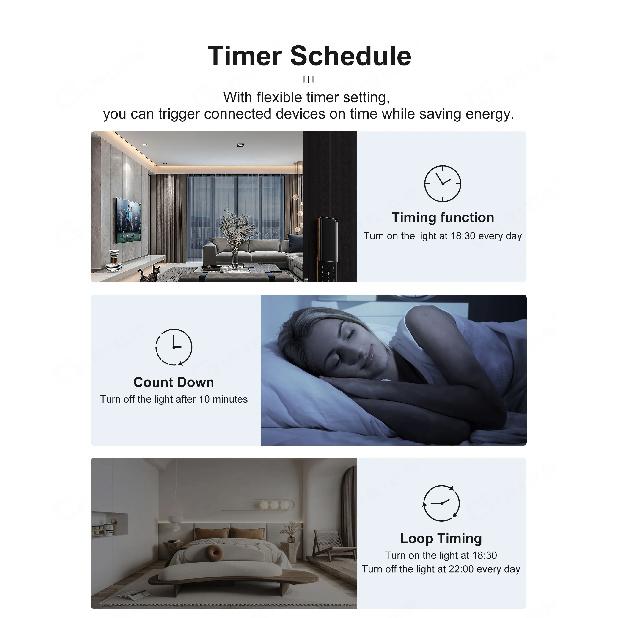 GIRIER Tuya Smart Dry Contact Switch Module WiFi DIY Breaker Relay Supports DC5V/12-48V AC100-240V Input/Output Works with Alexa