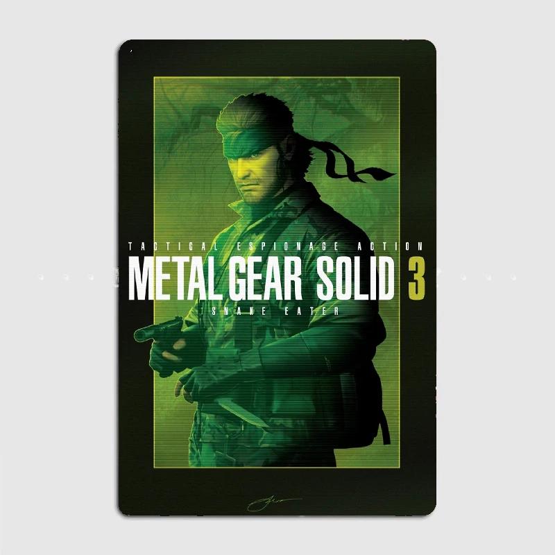 DORA Tin Sign Metal Gear Solid Red Alert Metal Plaque Poster Mural Painting Retro Pub Garage Tin Sign Posters