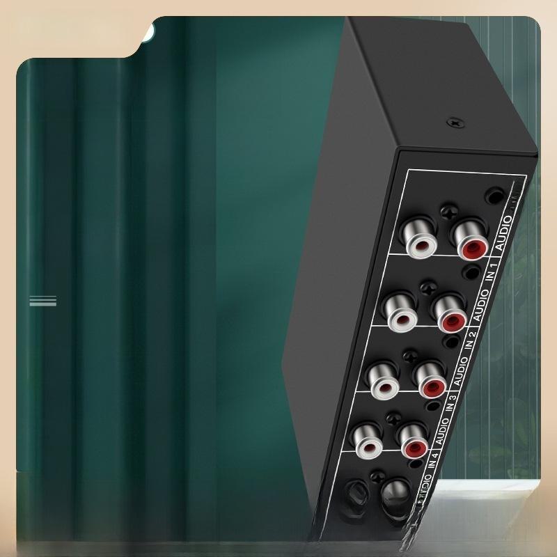 

Аудиокоммутатор Tongli 4x1: Устройство для совместного использования с 4 портами Lotus RCA и 3,5-мм стереоинтерфейсом 4 mouths