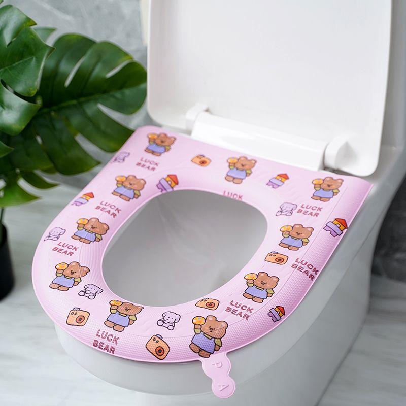 Cuscino per Sedile WC Stampato Impermeabile Universale per Tutto l'Anno Domestico EVA Schiuma di Silicone Coprisedile WC