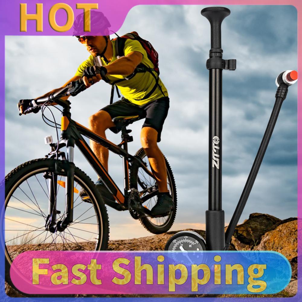 300PSI Bicycle Air Pump with Gauge MTB Bike Shock Pump Schrader  Valve Bike Air Shock Absorber for Fork & Rear Suspension