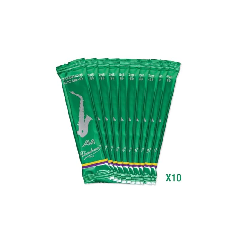 Vandoren Alto Saxophone Reeds, Java, Hardness: 2-1/2 (10 reeds)
