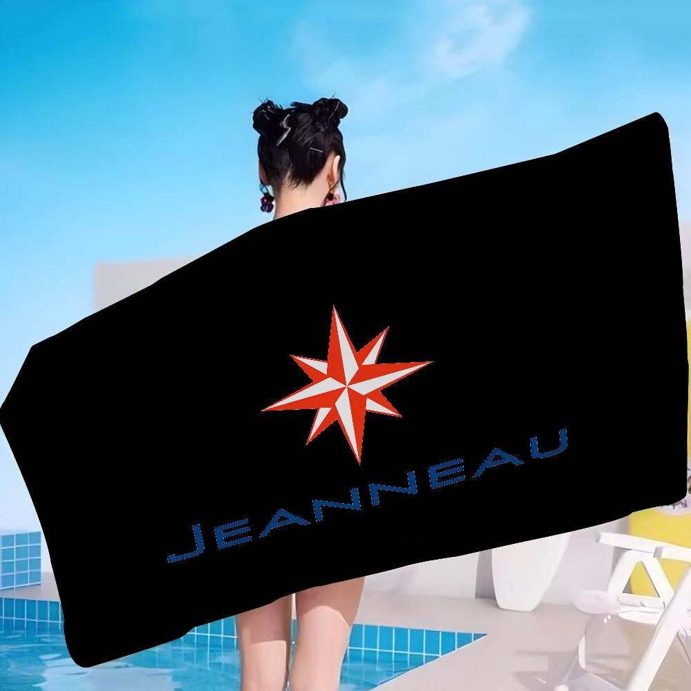 Jeanneau Logo Beach Towel Colorful Bath Towels For Girl Microfiber Quick Dry Custom Sand Free Beach Yoga Spa Gym Pool