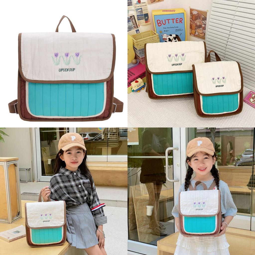 Large Capacity Stylish Colorful Striped Backpack For Kids And Parents With Modern Design