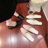 Fashion Female Shoes Slippers Women Summer Cover Toe Slides 2025 Soft Flat Retro Shoes Cover Toe Woman's Slippers Slides 2025 Flat Summe