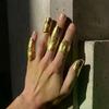 1/5Pcs Irregular Texture Knuckle Ring Set Golden Minimalist Stackable Ring Artistic Jewelry Accessories Gifts for Men Women