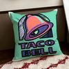 Mexican Flavor TTaco BBell Cushion Cover Reversible Soft Durable Pillow Cover Home  Car MultiScene Use for Daily Comfort