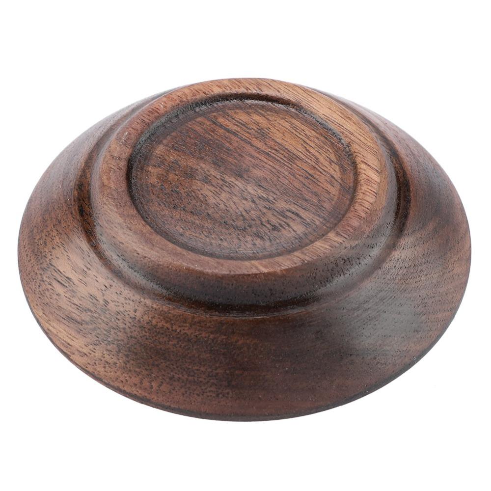Round Surface Dessert Plate Wood Raw Serving Saucer Wipe Easily Household Plate Nut Storage