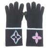 Excellent LOUIS VUITTON Gloves Gong Giant Pop Monogram Glove Black Wool M73905 Used