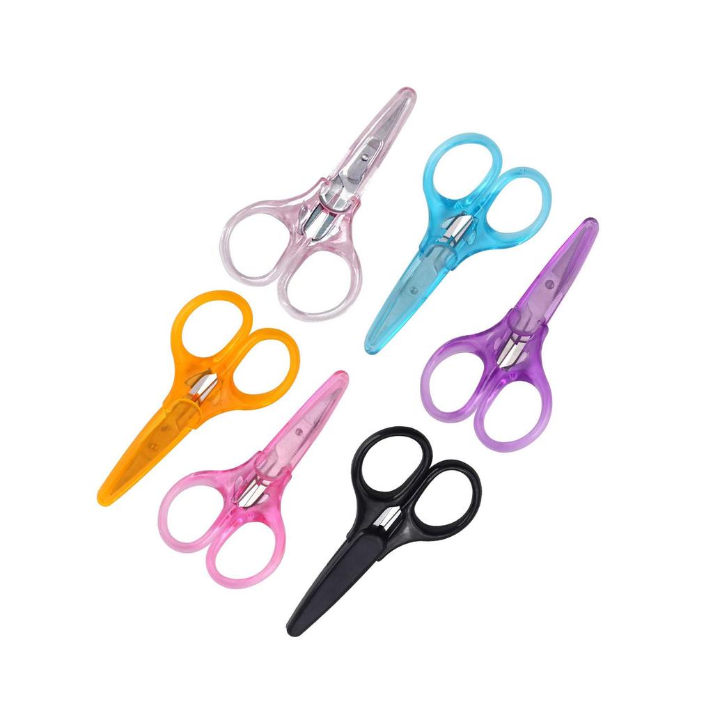 Compact Stainless Steel Office Scissors - Ideal for Paper, Crafts, Household, & Student Use