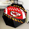 Kansas City Chiefs Pattern Umbrella Folding Umbrella, Automatic Umbrella 8-Frame for Travel, Camping Use Gift for Halloween Christmas