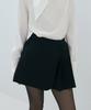 LUCIR ZU Pleated Wrap Mini Skort (Black)