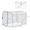 Tunnel Greenhouse, Walk-In, Transparent Film, Galvanized Steel Frame, 3 x 2 x 2m