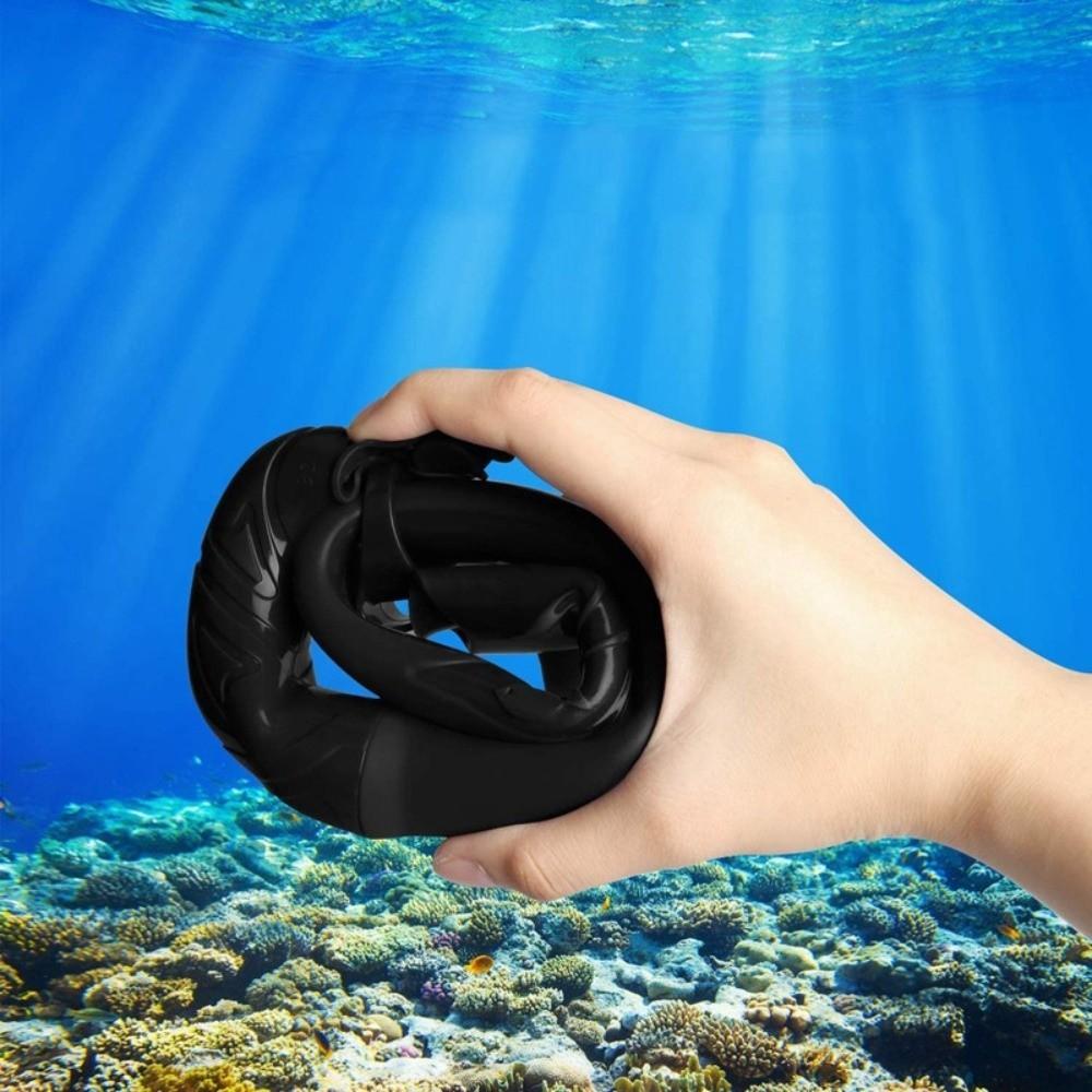 Portable Swimming Snorkel Anti-Drop Snorkeling Snorkel Soft Diving Snorkel Freediving