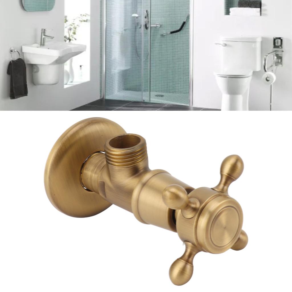 Brass Angle Stop Valve Retro Thickened Cold Hot   Valve Explosion Proof Water Shut Off Valve