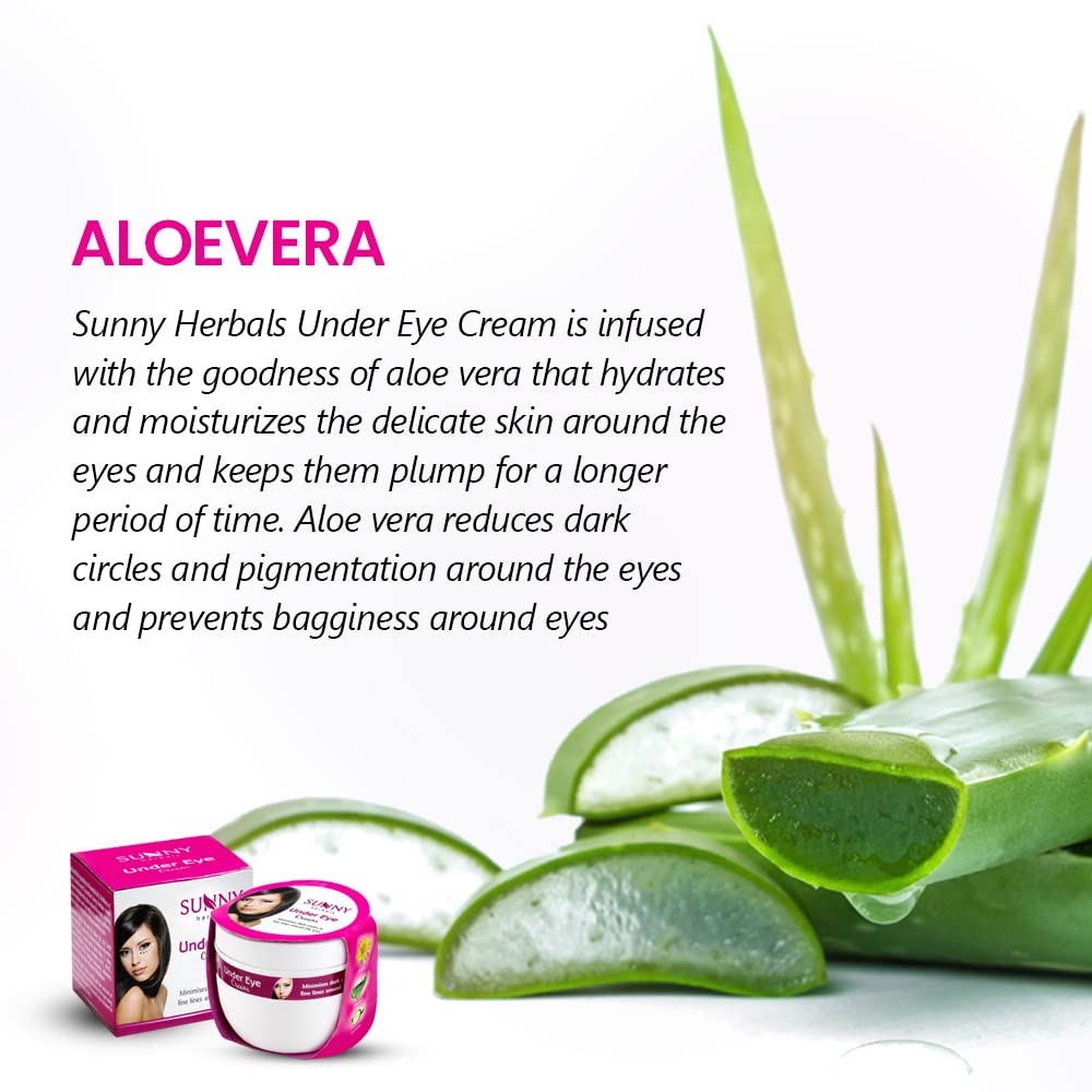 Sunny Herbals Under Eye Cream 50 g Twin Pack For Puffiness Dark Circles Fine Lines Brighter Smoother Look
