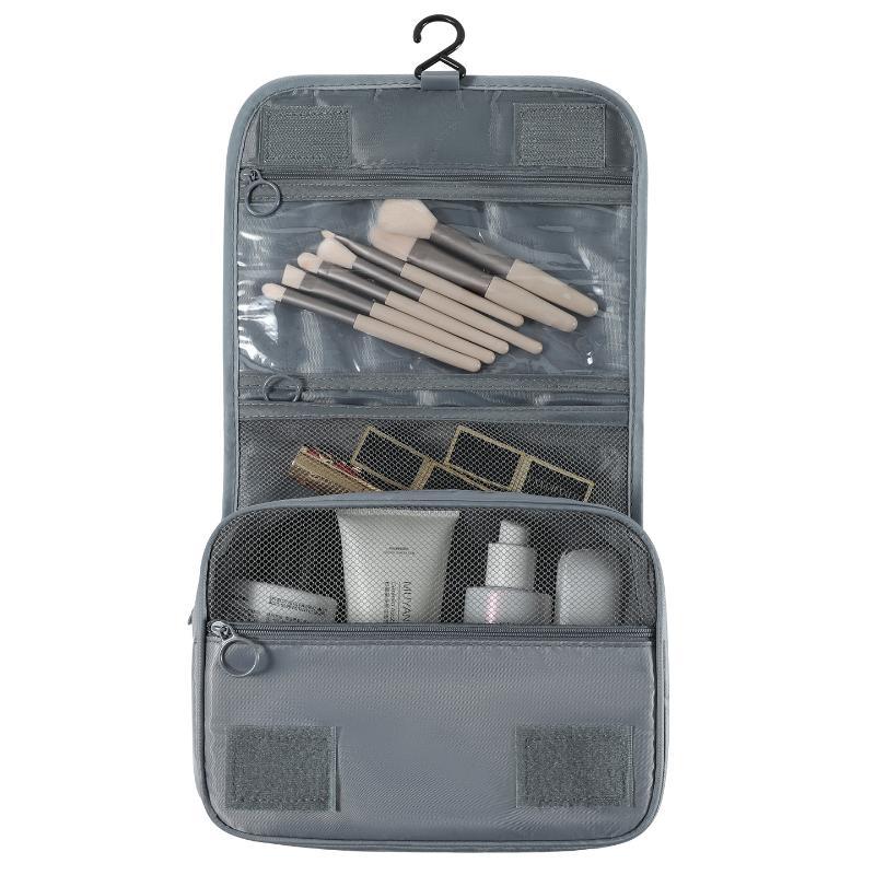 1Pcs Waterproof Women Cosmetic Storage Bag Portable Toiletry Washbag With Hanging Hook Large Capacity Travel Makeup Case
