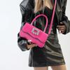 Casual Commuter Handbag Korean Style Simple Square Bag With Stitching Detail
