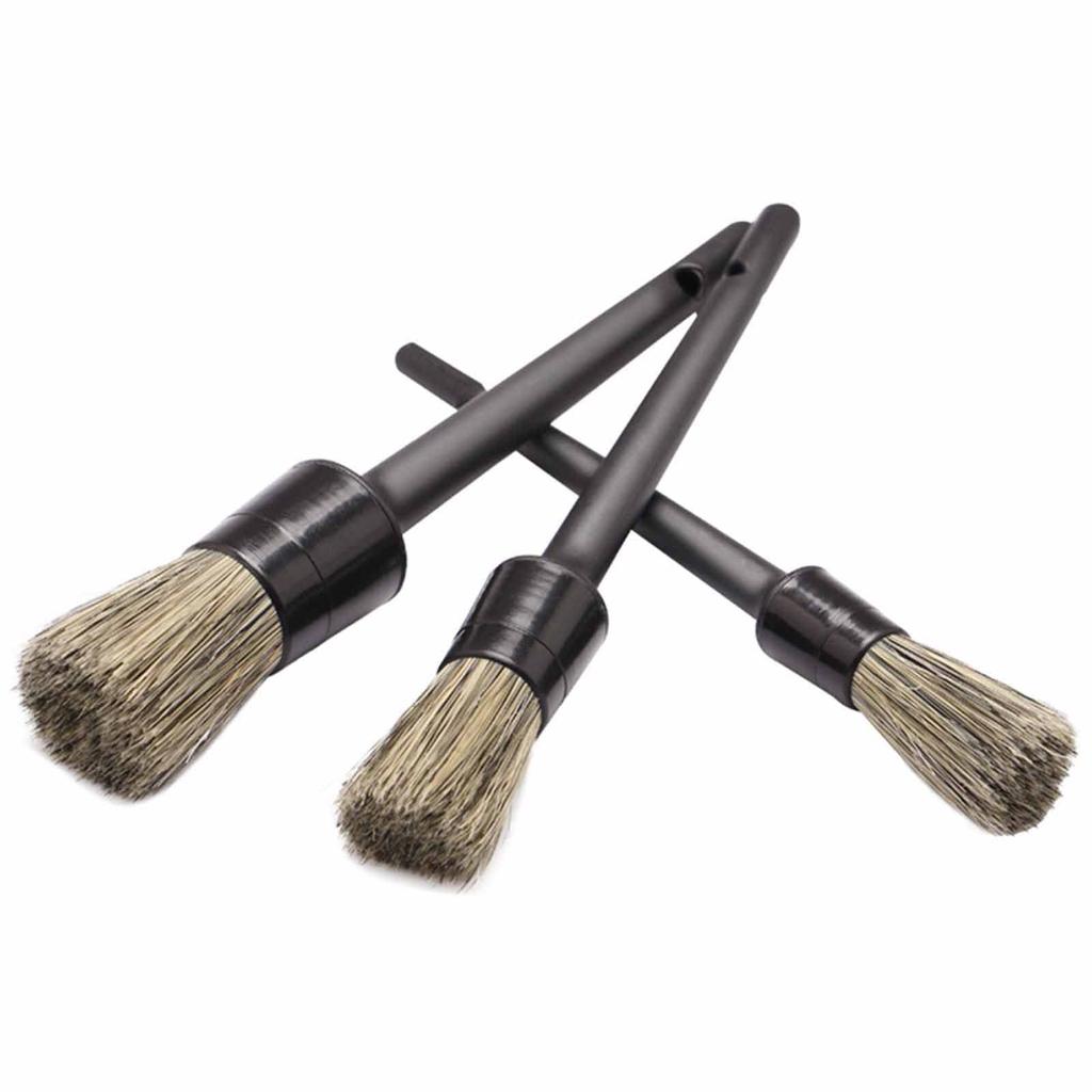 Car Wash Brush Soft Pig Bristle Body Brush for Car Wheel Cleaning Air Conditioner Cleaning Brush Cleans Interior Gap and Will Not Scratch Your No Car