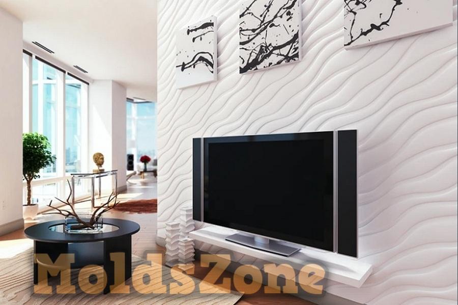 3D Wandpaneel Form für Gips, Putz oder Betonfliese für dekorative Wandpaneele 'Diagonal'